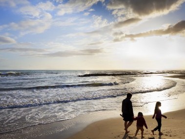 Familie am Strand