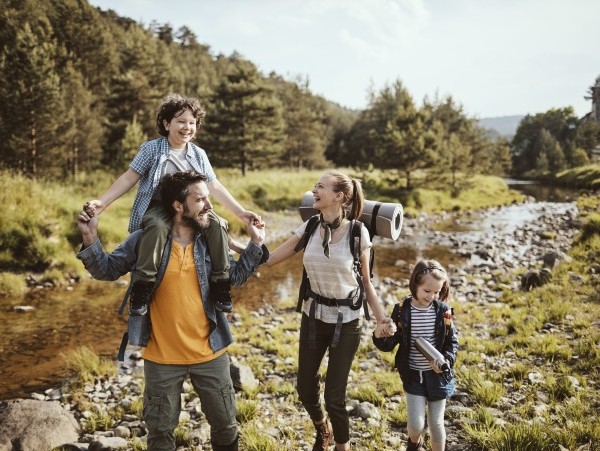 Hiking Family