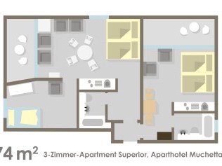 Grundriss - Aparthotel Muchetta