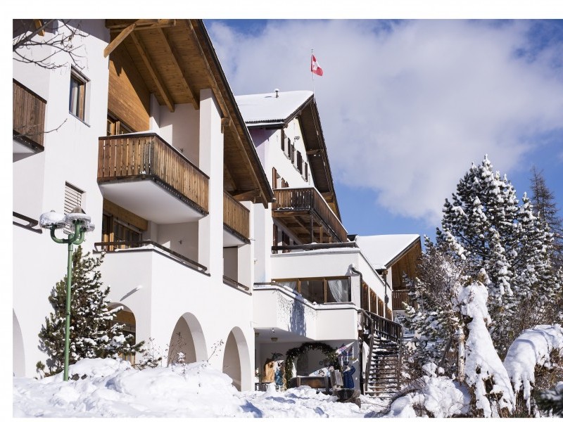 Aussenansicht im Winter - Aparthotel Muchetta