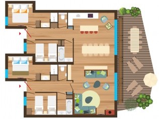 Grundriss - Center Parcs Villages Nature Paris