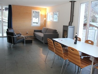 Salon avec coin repas - Maison de vacances Chalet de la Foret