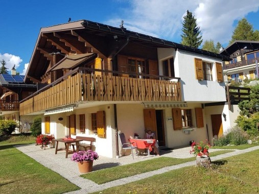 Aussenansicht im Sommer - Ferienhaus Aaron