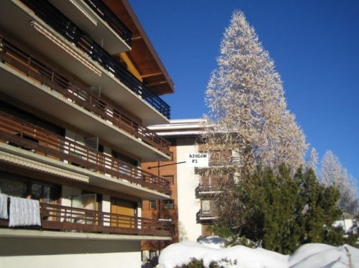 Aussenansicht im Winter - Ferienhaus Aiglon