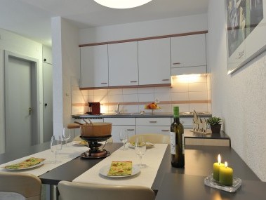 Küche mit Essbereich - Ferienhaus Alte Post