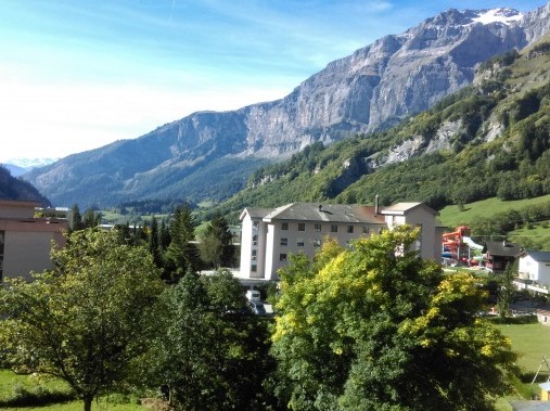 Balkon mit Blick auf die Berge - Ferienhaus Alte Post