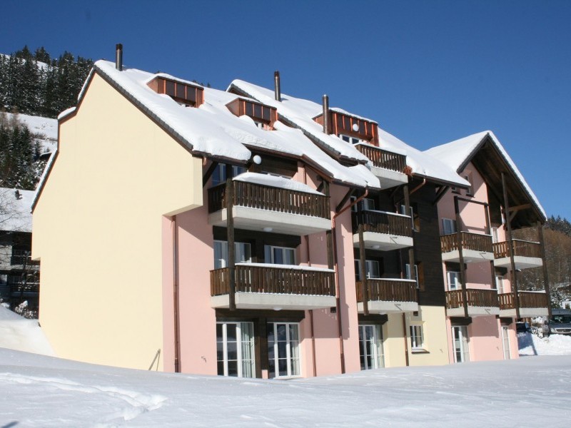 Aussenansicht im Winter - Ferienhaus Andromède