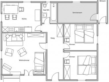 Grundriss - Ferienhaus Beata