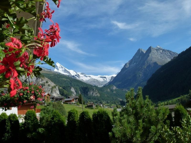 Aussicht auf die Berge - Ferienhaus Bel Alp