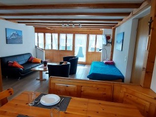 Wohnzimmer - Ferienhaus Casa Crestas