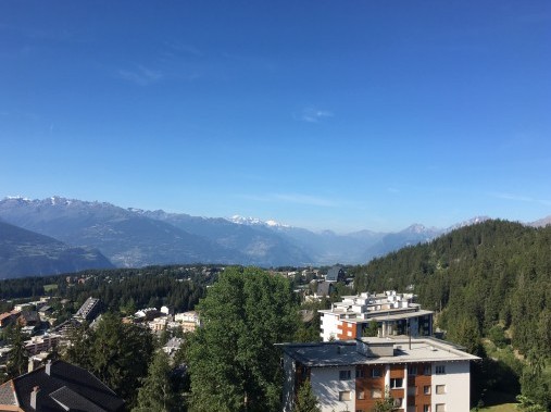 Aussenansicht im Sommer - Ferienhaus Cransalpin