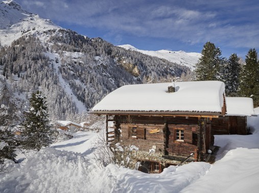 Aussenansicht im Winter - Ferienhaus Diablotin