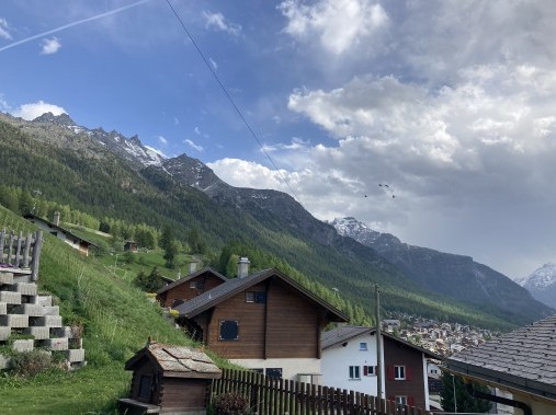 Aussicht auf die Landschaft - Ferienhaus Dorfblick