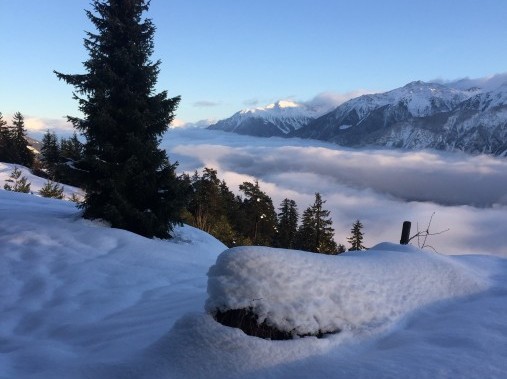 Aussenansicht im Winter - Ferienhaus Eglantine