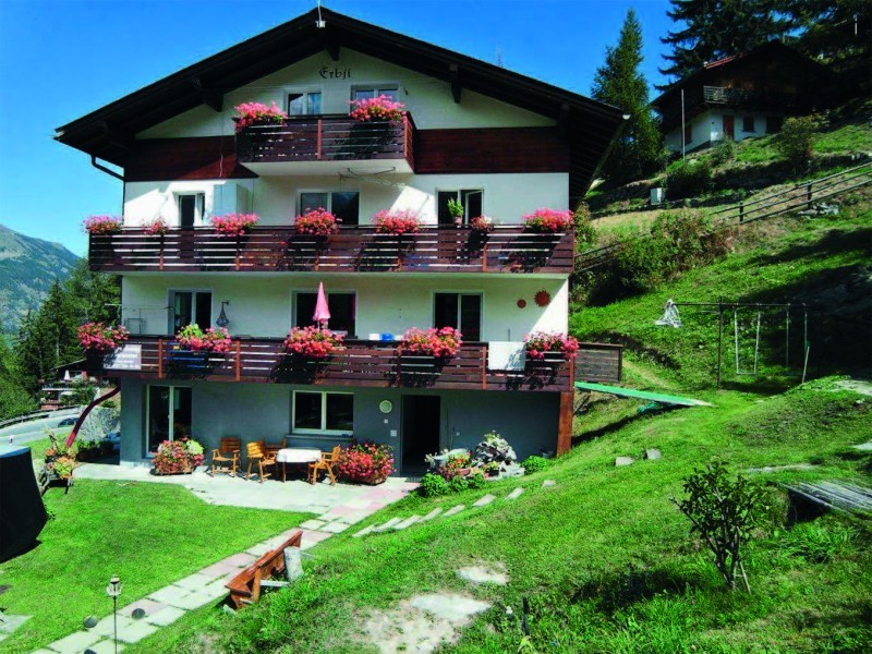 Aussenansicht im Sommer - Ferienhaus Erbji