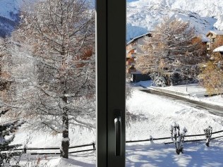 Aussicht auf die Berge - Ferienhaus Floralpina