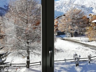 Aussicht auf die Berge - Ferienhaus Floralpina