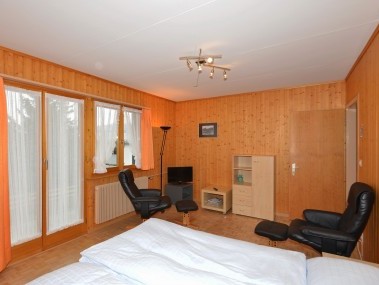 Salon et chambre à coucher - Maison de vacances FSG Samedan