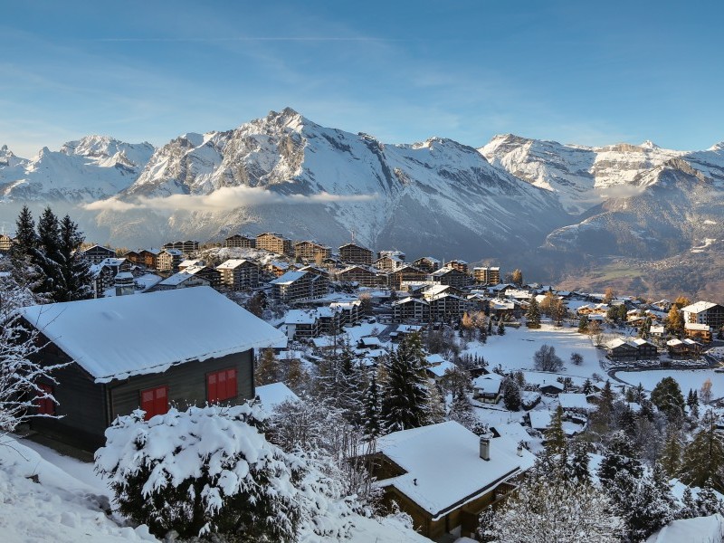 Aussenansicht im Winter - Ferienhaus Le Pracondu