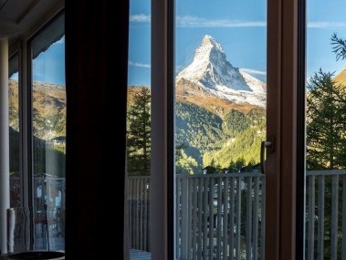 Balcon avec vue sur le Cervin - Maison de vacances legendär