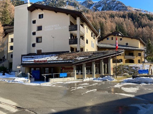 Vue extérieure en hiver - Maison de vacances Margun