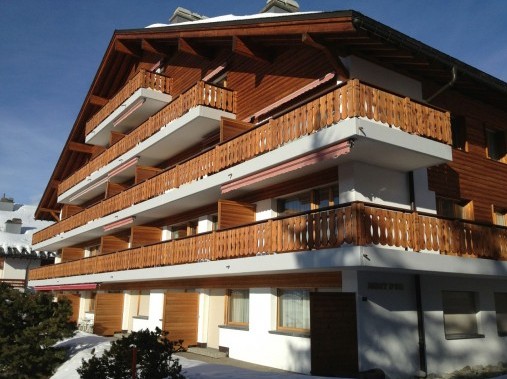 Aussenansicht im Winter - Ferienhaus Mont d'Or