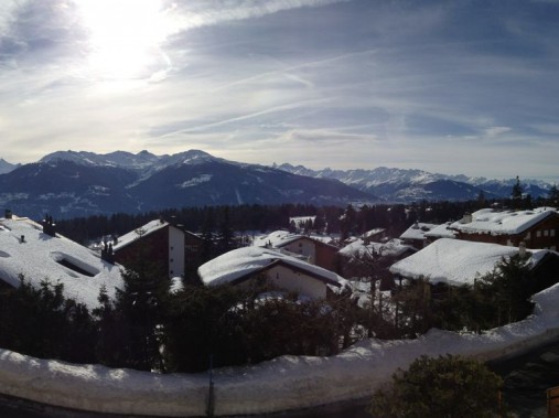 Aussicht auf die Berge - Ferienhaus Mont d'Or