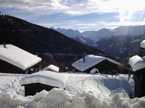 Aussenansicht im Winter - Ferienhaus Plein Ciel