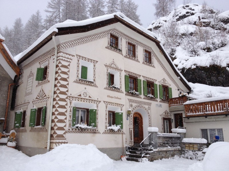 Aussenansicht im Winter - Ferienhaus Solena
