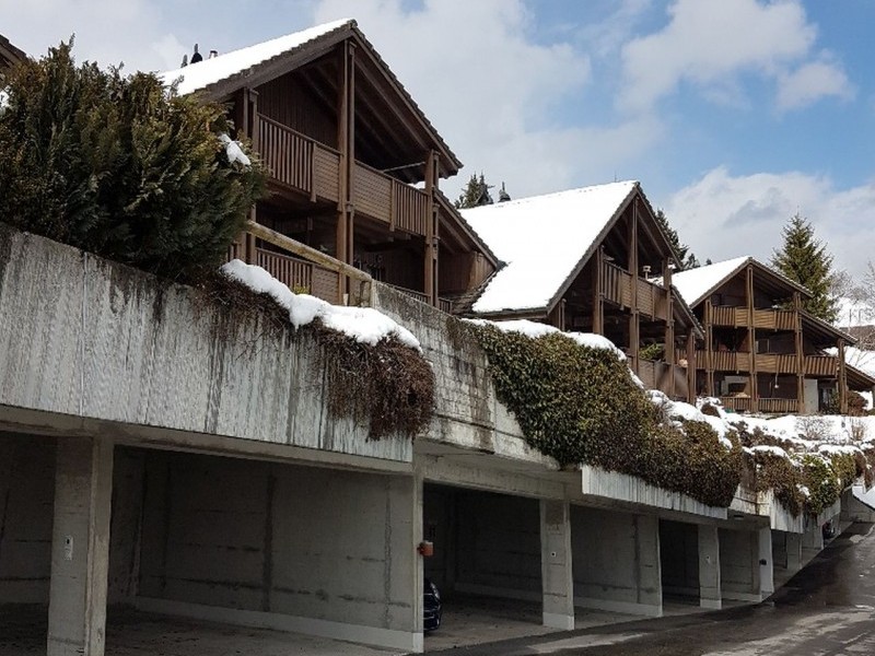 Aussenansicht im Winter - Feriensiedlung Stockenmatt
