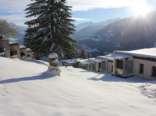 Vista esterna in inverno - Leysin Lodge