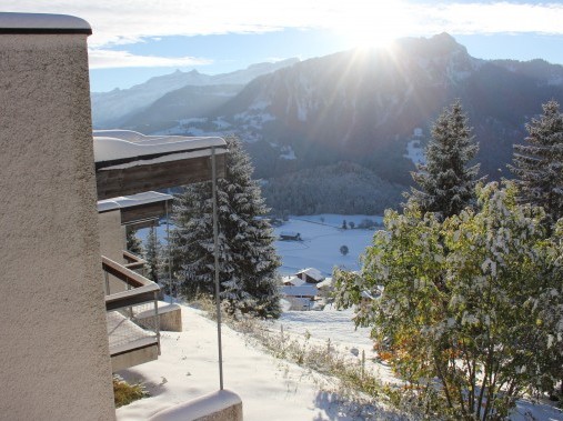Vue extérieure en hiver - Leysin Lodge