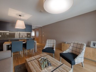 Wohnzimmer - Peaks Place Apartments