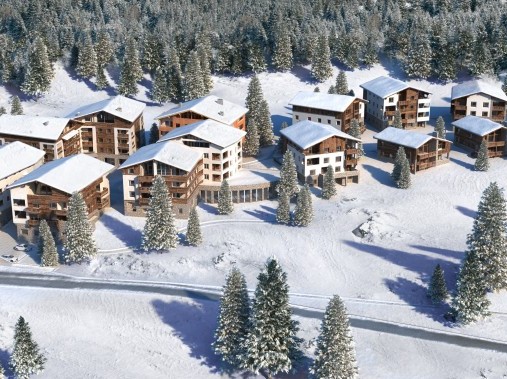 Centre de vacances vu du ciel - PRIVÀ Alpine Lodge