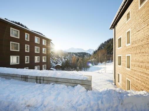 Vue extérieure en hiver - Village de vacances Reka Blatten