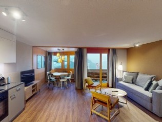 Wohnzimmer mit Küche - Reka-Feriendorf Hasliberg