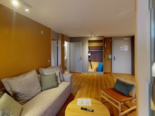 Wohnzimmer mit Küche - Reka-Feriendorf Hasliberg