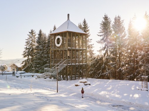 Vue extérieure en hiver - Village de vacances Reka Montfaucon