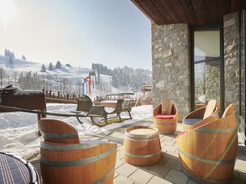 Vue extérieure en hiver - Village de vacances Reka Sörenberg