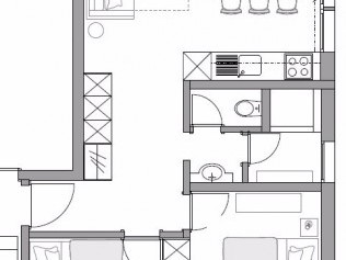 Wohnungsgrundriss Typ N