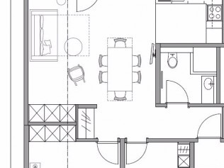 Wohnungsgrundriss Typ E