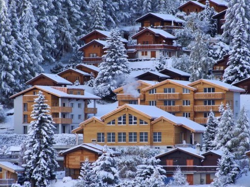 Vue extérieure en hiver - Village de vacances Reka Zinal