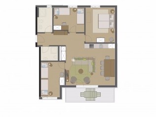 Wohnungsgrundriss Typ L