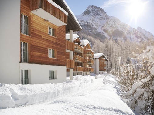 Vue extérieure en hiver - Village de vacances Reka Zinal