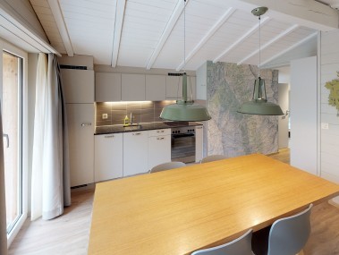 Cucina con zona pranzo - Villaggio turistico Reka Zinal