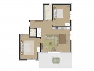 Wohnungsgrundriss Typ J