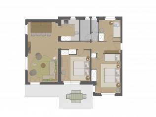 Wohnungsgrundriss Typ K