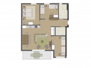 Wohnungsgrundriss Typ L