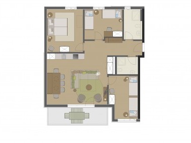 Pianta appartamento tipo L