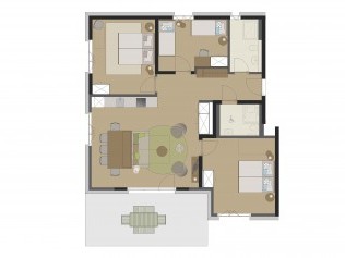 Wohnungsgrundriss Typ M